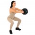 Медбол м"яч медичний дворучний з хватами LiveUp Medicine Ball 4кг, чорний, код: LP8111-4