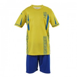 Форма футбольна PlayGame з гербом, зріст 158, жовтий-синій, код: PS158/YB-WS