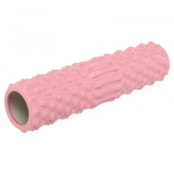 Ролер масажний циліндр (ролик мфр) FitGo Grid Spine Roller, 450x105 мм, рожевий, код: FI-9389_P