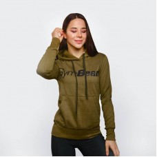 Толстовка жіноча GymBeam Clothing Athlete Hoodie Military Green S, зелений, код: 216462-GB