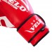 Рукавиці боксерські шкіряні на липучці Velo 10 унцій, червоний, код: VL-2208_10R-S52