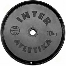 Диск InterAtletika чорний 10 кг, код: ST520.5B