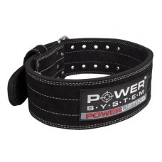 Пояс для пауерліфтингу Power System PS-3800  PowerLifting M, шкіряний, чорний, код: PS-3800_M_Black_Black