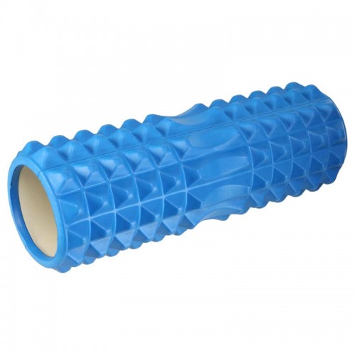 Ролер масажний циліндр (ролик мфр) FitGo Grid Spine Roller 330x130 мм, синій, код: FI-5847_BL