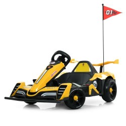 Дитячий електрокарт Bambi Kart жовтий, код: 6903317741335