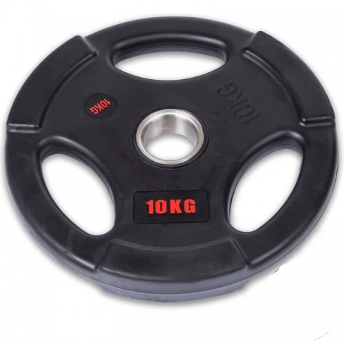 Диски обгумовані з потрійним хватом і металевою втулкою Life Fitness 10кг (d-51мм), код: SC-80154B-10-S52