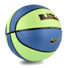 М"яч баскетбольний Nike Playground 2.0 8P L James Deflated Lime №7, салатовий-синій, код: 887791401175