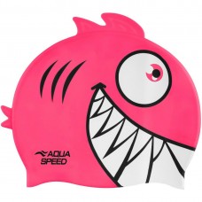 Шапка для плавання дитяча Aqua Speed Zoo Pirana піранья, рожевий, код: 5908217696984