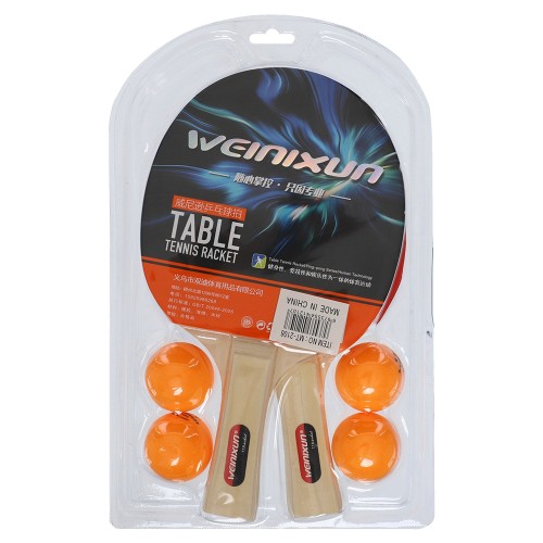 Набір для настільного тенісу Weinixun 2 ракетки 4 м'ячі, код: MT-2106-S52