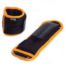 Обважнювачі-манжети для рук і ніг FitGo 2x0,5 кг чорний-помаранчевий, код: FI-1302-1_BKOR