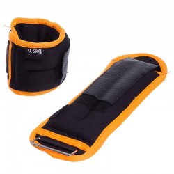 Обважнювачі-манжети для рук і ніг FitGo 2x0,5 кг чорний-помаранчевий, код: FI-1302-1_BKOR