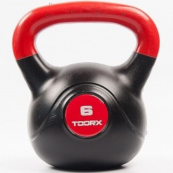 Гиря вінілова Toorx PVC 6 кг Black/Orange, код: 931126-SVA