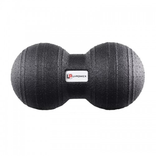 Масажний м"яч подвійний U-Powex Epp foam peanut ball 240х120 мм, чорний, код: UP_1004_Ball_D12*24cm