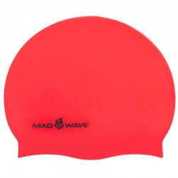 Шапочка для плавання силіконова для дорослих MadWave Neon червоний, код: M053502_R