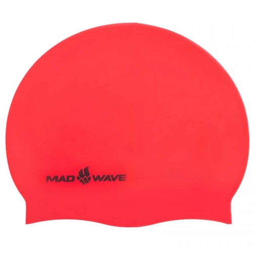 Шапочка для плавання силіконова для дорослих MadWave Neon червоний, код: M053502_R