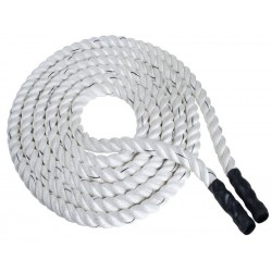 Канат тренувальний для кросфіта WCG Battle Rope 12000х50мм, білий, код: W-50х12-IF