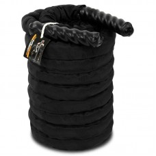Канат для кроссфіту в захисному рукаві Zelart Battle Rope 9м, чорний, код: FI-5719-9