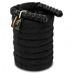 Канат для кроссфіту в захисному рукаві Zelart Battle Rope 9м, чорний, код: FI-5719-9