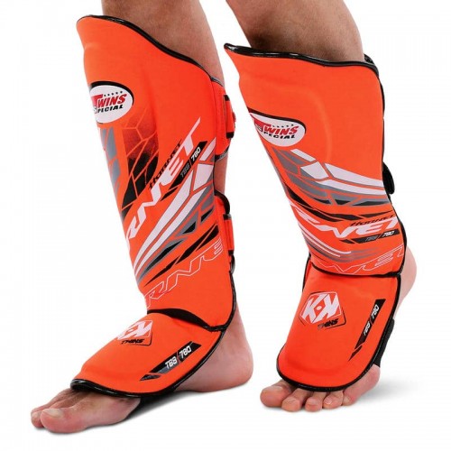 Захист гомілки та стопи для єдиноборств Twins M, помаранчевий, код: BO-5030_MOR