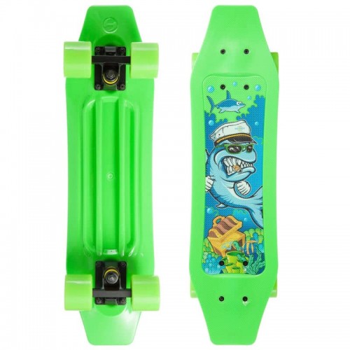 Скейтборд пластиковий PLAYBABY Fish Duckbill салатовий, код: SK-418-7-S52