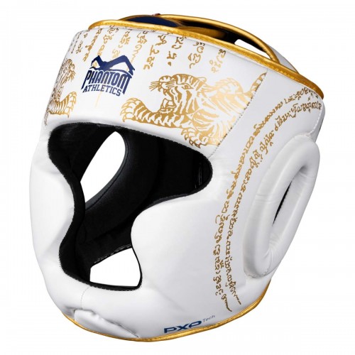 Боксерський шолом Phantom Muay Thai Full Face White Gold, код: PHHG2683