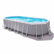 Овальний каркасний басейн Intex Oval Frame Pool 6100x3050x1220 мм, код: 26798-IB