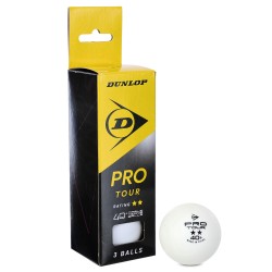 Набір м"ячів для настільного тенісу Dunlop Pro Tour 3шт, білий, код: DL679348N-S52
