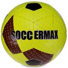 М"яч футбольний Habryd Soccermax FIFA №5 PU жовтий-бордовий, код: FB-3124_Y-S52