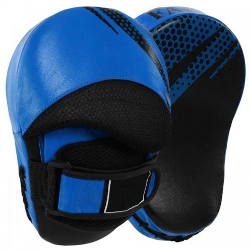 Лапа вигнута для боксу та єдиноборств шкіряна FitBox 2шт, синій, код: BO-4999_BL