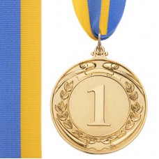Медаль спортивна зі стрічкою PlayGame Lider золота, код: C-6862_G