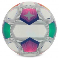 М"яч футбольний PlayGame №5, білий-синій-бірюзовий, код: FB-9825_B