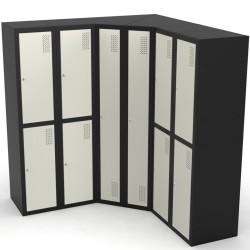 Шафа для одягу металева Emby кутова, код: ШОМ-300/2 кутова