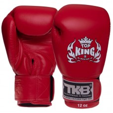Рукавички боксерські Top King Ultimate шкіряні 18 унцій, червоний, код: TKBGUV_18R-S52