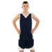 Форма баскетбольна майка та шорти Lidong 5XL, темно-синій-білий, код: L044_5XLDBL