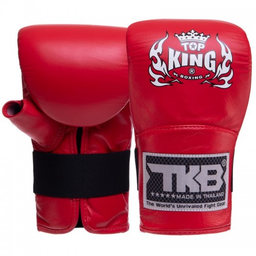 Снарядні рукавички Top King шкіряні S, червоний, код: TKBMP-OT_S_R-S52