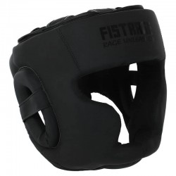 Шолом боксерський з повним захистом шкіряний Fistrage L, чорний, код: VL-4169_LBK