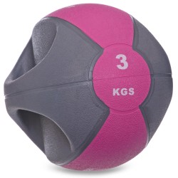 М"яч медичний медбол Modern з двома ручками 3 кг, код: FI-2619-3-S52