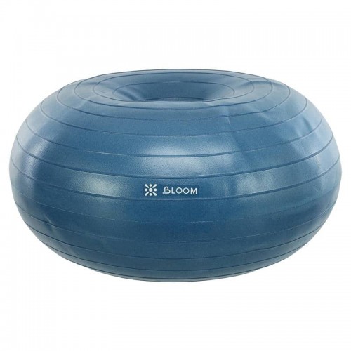 Фітбол м'яч для балансу Пончик сатин Bloom 550 мм, синій, код: LB7050_BL