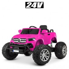 Дитячий електромобіль Bambi Mercedes (Monster Truck) рожевий, код: M 4786EBLR-8(24V)-MP