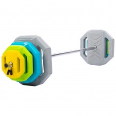 Штанга для фітнесу (фітнес памп) LiveUp довжина-1,4м, ø28мм, 40кг, різнокольоровий, код: LP8035-40-S52 Штанга для фітнесу (фітнес памп) LiveUp довжина-1,4м, ø28мм, 40кг, різнокольоровий, код: LP8035-40-S52