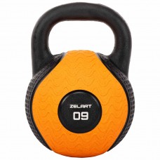 Гиря тренувальна цільна гумова Zelart 9кг, чорний, код: TA-4757-9