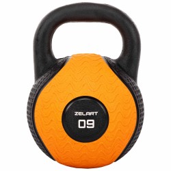 Гиря тренувальна цільна гумова Zelart 9кг, чорний, код: TA-4757-9