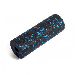Масажний ролик (роллер) гладкий PowerPlay Mini EPP Foam Roller 150x53 мм, чорний-синій, код: PP_4346_Blue_(15x5)