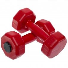 Гантелі для фітнесу пластикові Champion 2х1,5кг, червоний, код: TA-9820-1_5_R