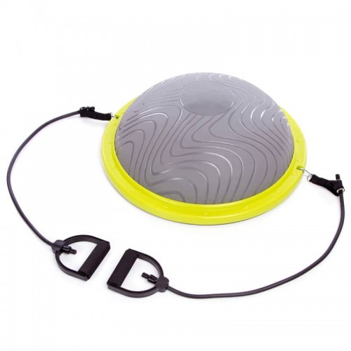 Балансировочная платформа з еспандерами FitGo Bosu салатовий-сірий, код: FI-1934_LGGR Балансировочная платформа з еспандерами FitGo Bosu салатовий-сірий, код: FI-1934_LGGR