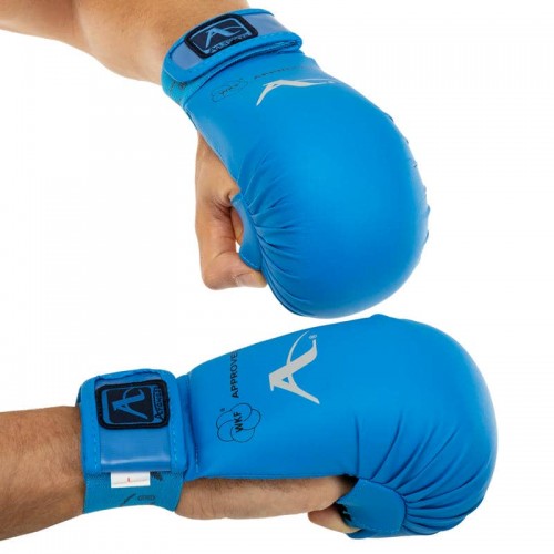Рукавиці (накладки) для карате Araza L, синій, код: BO-1243_LBL