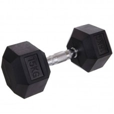 Гантель цільна шестигранна BioGym 1х15кг, код: SC-8013-15-S52 Гантель цільна шестигранна BioGym 1х15кг, код: SC-8013-15-S52