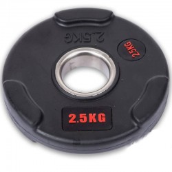 Диски обгумовані Life Fitness з потрійним хватом і металевою втулкою 2,5кг (d-51мм), код: SC-80154B-2_5-S52 Диски обгумовані Life Fitness з потрійним хватом і металевою втулкою 2,5кг (d-51мм), код: SC-80154B-2_5-S52