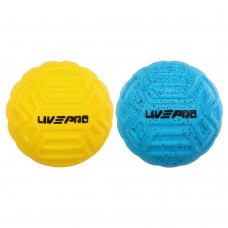 М"яч масажний для МФР LivePro ø6см 2 шт, блакитний-жовтий, код: LP8507