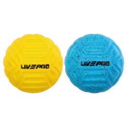 М"яч масажний для МФР LivePro ø6см 2 шт, блакитний-жовтий, код: LP8507